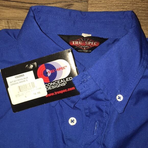 Tru-Spec inner pocket concealed weapon 24-7 button down long sleeve gun shirt S - Picture 2 of 4